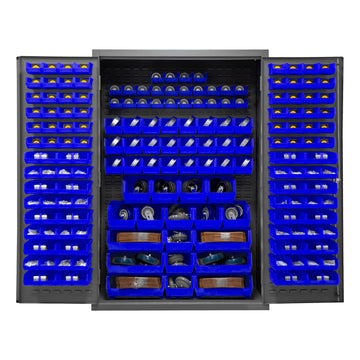 Cabinet, 186 Blue Bins
