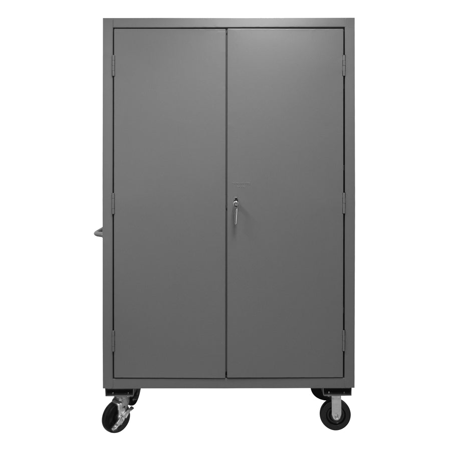 Mobile Cabinet, 2 Shelves, 18 Blue Bins