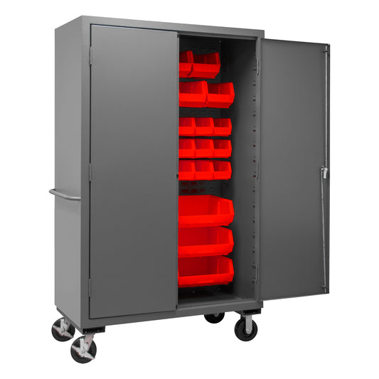 Mobile Cabinet, 42 Red Bins