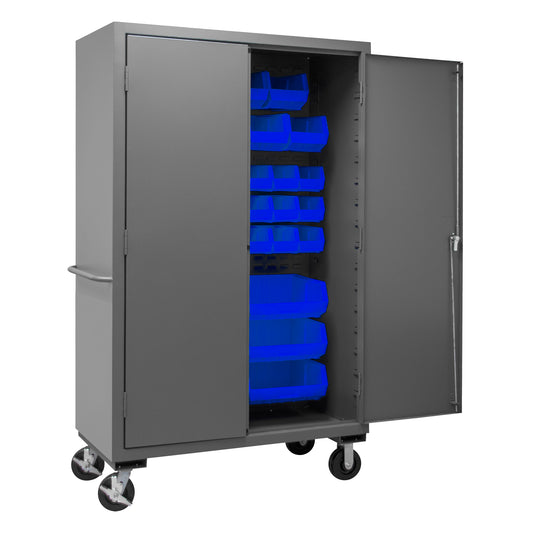 Mobile Cabinet, 42 Blue Bins