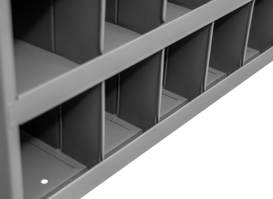12" Deep, 16 Opening Bin, Gray