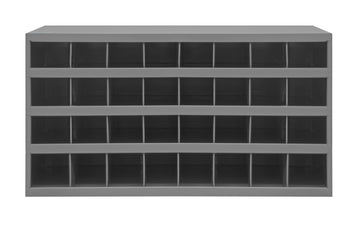 12" Deep, 32 Opening Bin, Gray