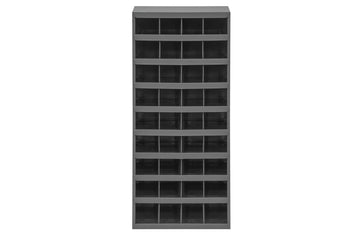 12" Deep, 36 Opening Bin, Gray