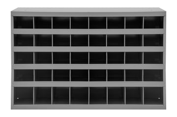12" Deep, 40 Opening Bin, Gray