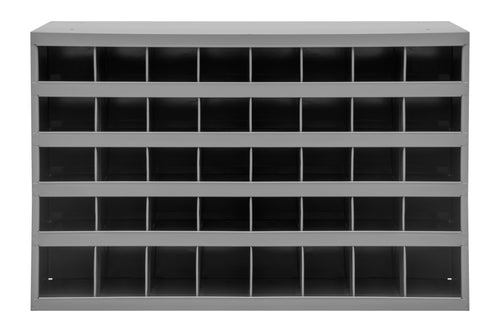 12" Deep, 40 Opening Bin, Gray
