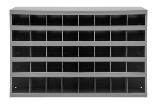 12" Deep, 40 Opening Bin, Gray