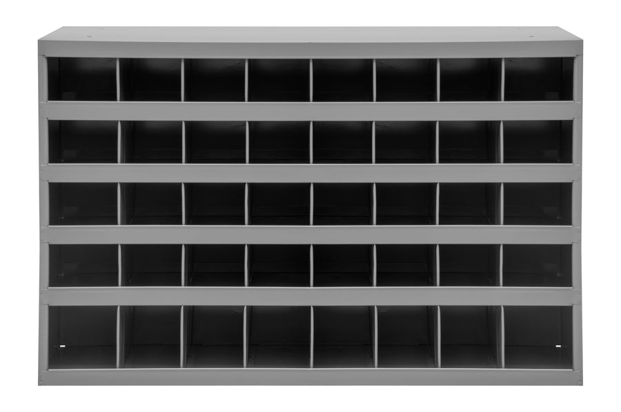 12" Deep, 40 Opening Bin, Gray