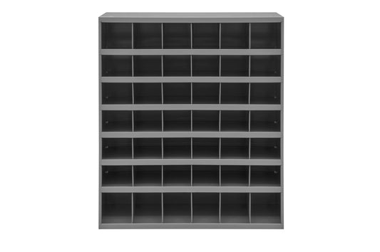 12" Deep, 42 Opening Bin, Gray