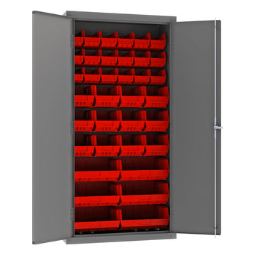 Cabinet, 36 Red Bins
