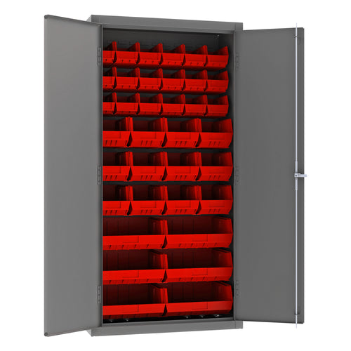 Cabinet, 36 Red Bins