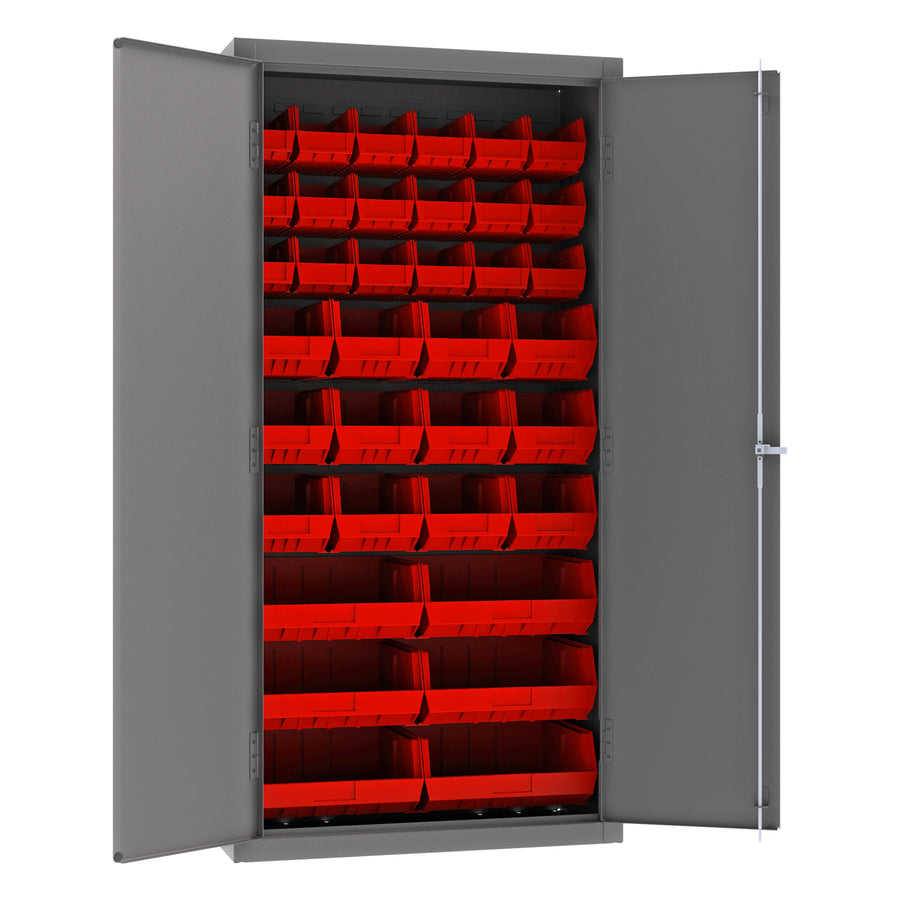 Cabinet, 36 Red Bins