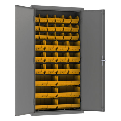 Cabinet, 36 Yellow Bins