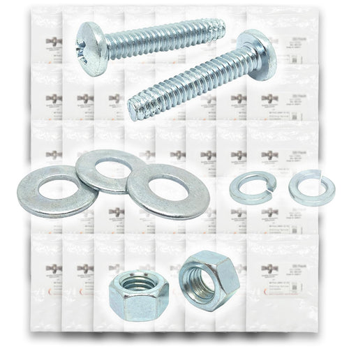 Inch Phillips Pan Head Machine Screws, Hex Nuts, Flat & Lock Washers - 7110 PCS