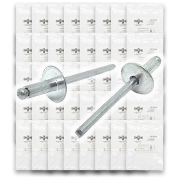 Aluminum and Steel Multi-Grip, Closed-End, & Oversized Head Rivets Assortment - 2025 PCS