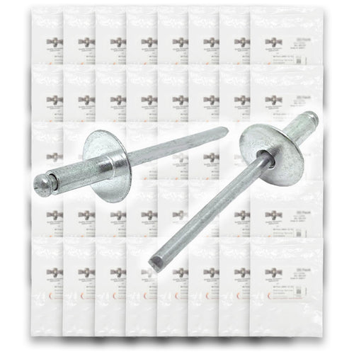 Aluminum and Steel Multi-Grip, Closed-End, & Oversized Head Rivets Assortment - 2025 PCS