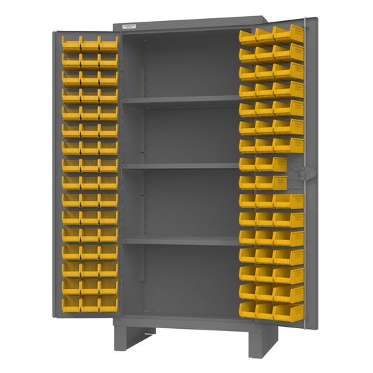 Cabinet, 94 Yellow Bins, 3 Shelves