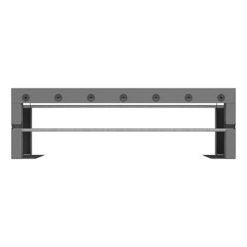 Wire Spool Rack Attachment, 2 Rod, Gray