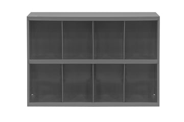 9" Deep, 8 Opening Bin, Gray