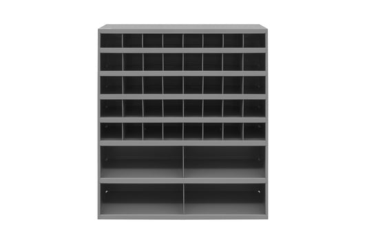 12" Deep, 44 Opening Bin, Gray