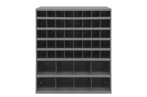 12" Deep, 48 Opening Bin, Gray