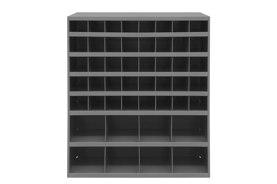 12" Deep, 48 Opening Bin, Gray