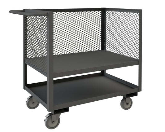 3 Sided Mesh Truck, 2 Shelves