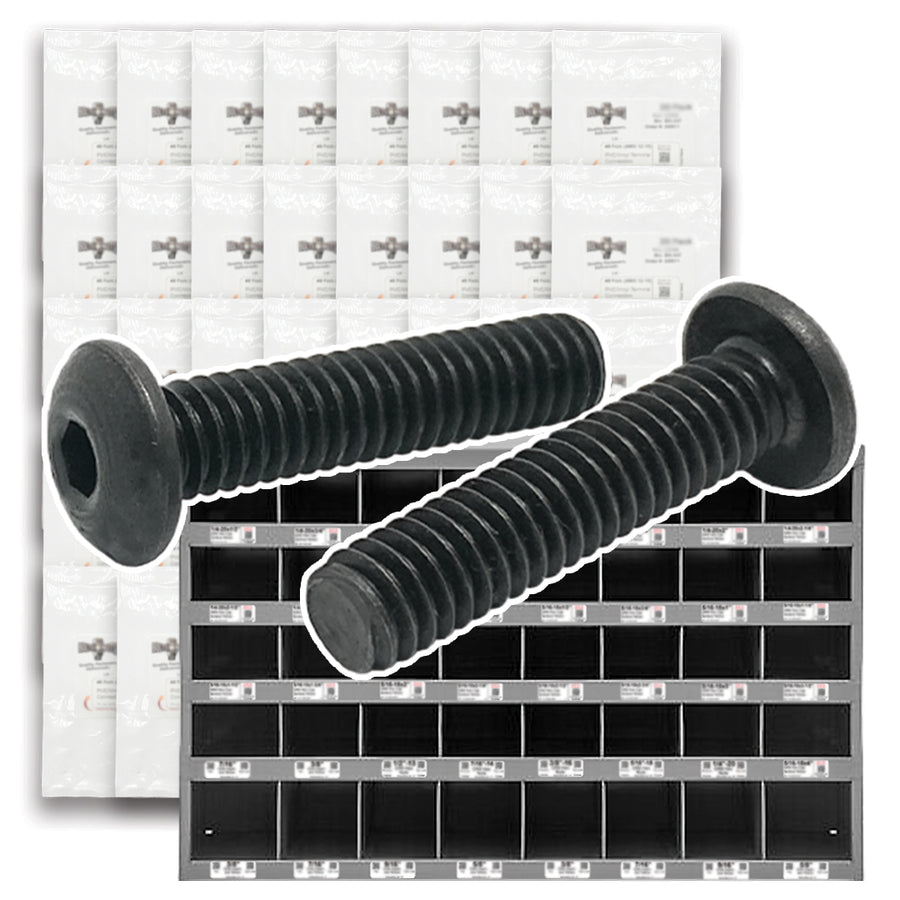 Alloy Button Socket Head Cap Screws Black Oxide- 1656 PCS