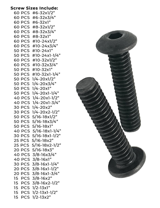Alloy Button Socket Head Cap Screws Black Oxide- 1656 PCS