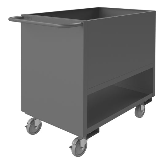 4 Sided Solid Low Deck Truck, 2 Shelves