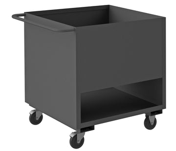 4 Sided Solid Low Deck Truck, 2 Shelves