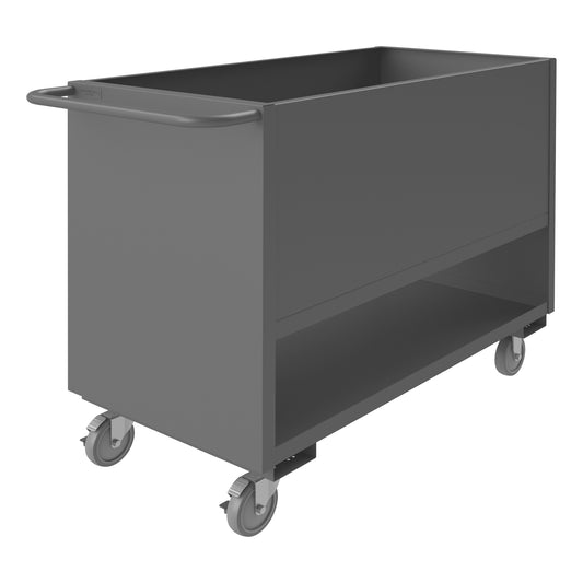 4 Sided Solid Low Deck Truck, 2 Shelves