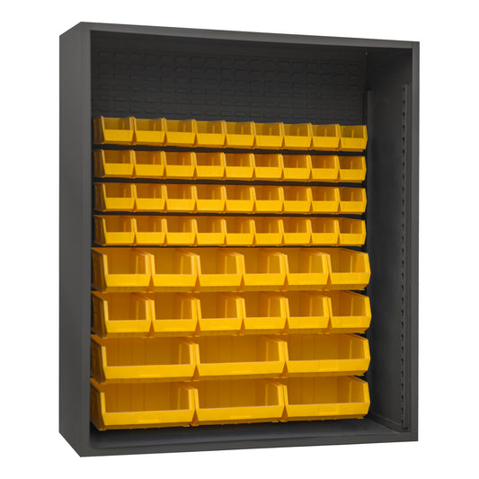 Enclosed Shelving, 54 Yellow Bins