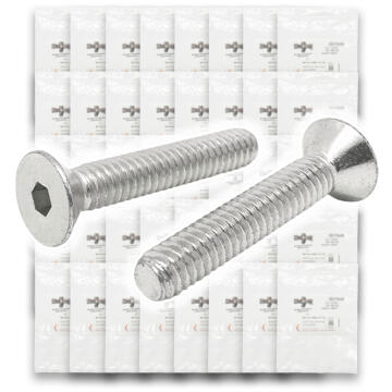Metric A4-70 Stainless Steel Flat Socket Screws - 304 PCS