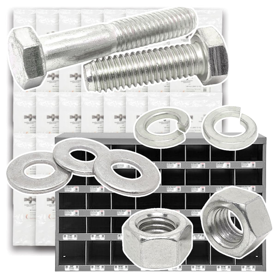 Metric Class A4 Stainless Coarse Hex Cap Screws, Hex Nuts, Flat & Lock Washers - 2012 PCS