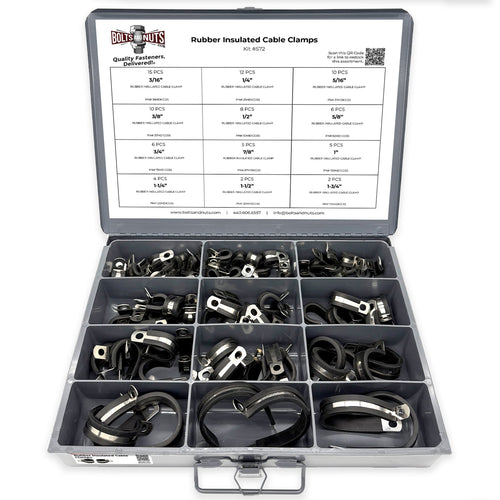 Rubber Insulated Clamp Assortment - 86 PCS