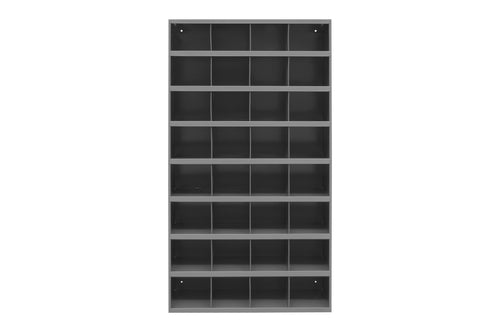12" Deep, Tall 32 Opening Bin, Gray