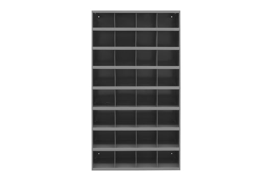 12" Deep, Tall 32 Opening Bin, Gray