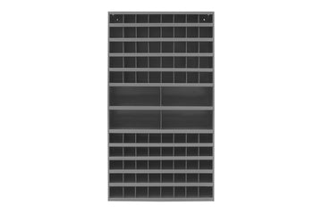 12" Deep, Tall 84 Opening Bin, Gray