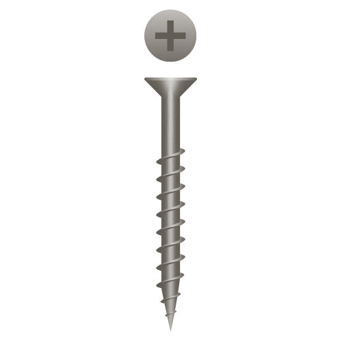 #8 Strong-Point Flat Head 8 x 1-3/4, PH, Plain and Lubed