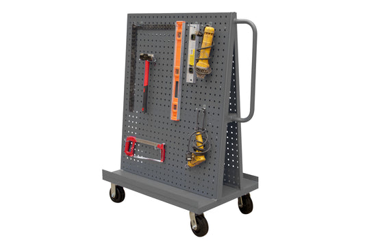 A-Frame Truck, Pegboard Panels, Gray