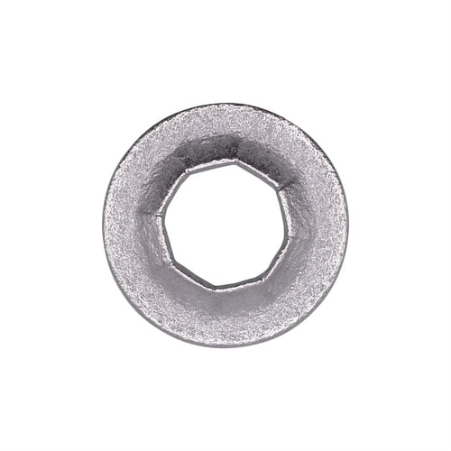 3/8" Stud, Sheered Push On Retainer, 8 Prongs, Zinc Mechanical .0002 Minimum