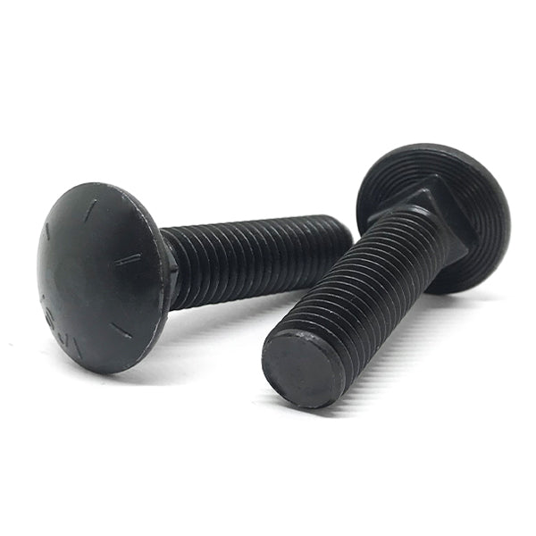 1/2-13x2-1/2" Grade 8 Round Head Square Neck Full Thread Carriage Bolts Plain