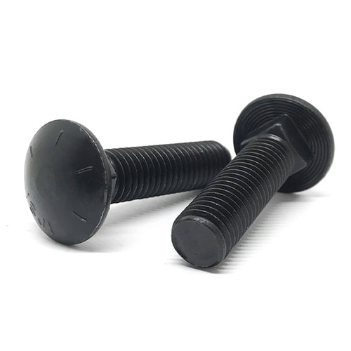 1/2-13x3-1/2" Grade 8 Round Head Square Neck Full Thread Carriage Bolts Plain