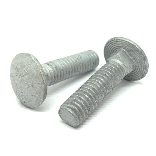 5/16-18x2-1/2" A307 Grade A Carriage Bolts Galvanized