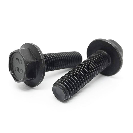 M8-1.25x22 Class 10.9 Hex Flange Bolts Phos & Oil