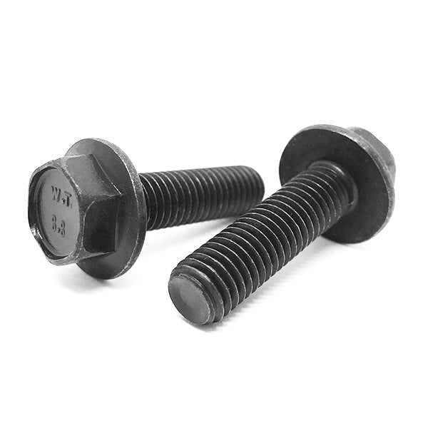 M10-1.5x16 Class 8.8 Hex Flange Bolts Plain & Oil