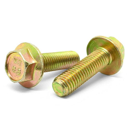 M6-1.0x10 Class 8.8 Hex Flange Bolts Zinc Yellow