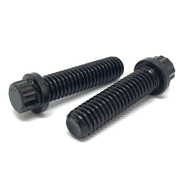 M6-1.00x12 Metric 12 Point Flange Screws Class 12.9 Black Oxide