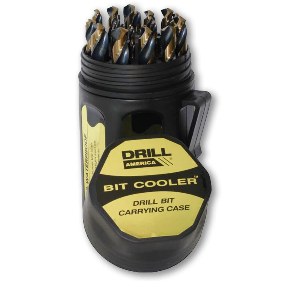 29 Piece HSS Black & Gold Jobber Drill Bit Set Shatter Proof Case (3/8 Shank and up)