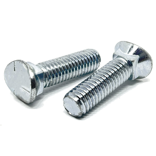 3/8-16x1-1/4" Grade 5 Elliptical Head Plow Bolts Zinc